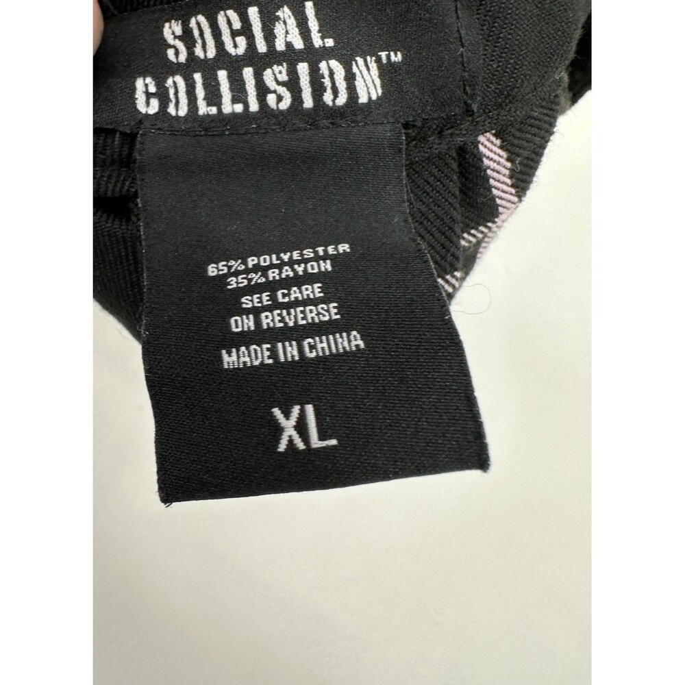 Hot Topic Social Collision Skirt XL black knee lenght XLarge - Picture 3 of 8
